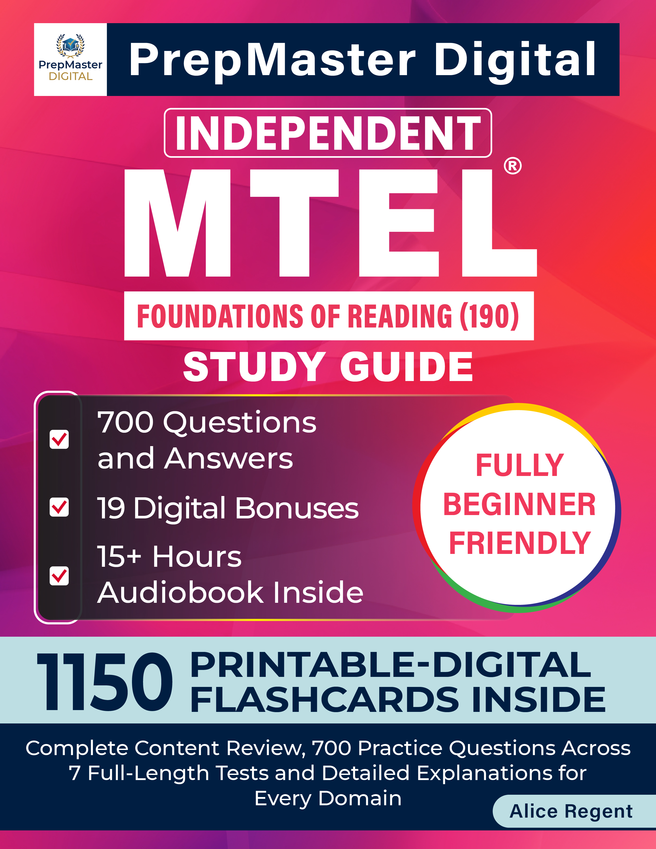 Independent MTEL Foundations of Reading (190) Study Guide — book cover